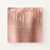 Chic Roos Gold Borhed Metal Blush Monogram Schets Notitieboek (Achterkant)