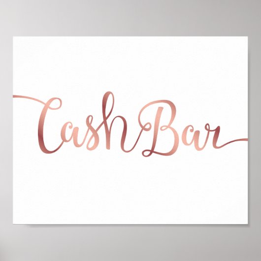 Chic Roos Gold CASH BAR Print (Voorkant)