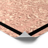 Chic Roos Gold Custom Welkomsthuwelijk Poster (Hoek)