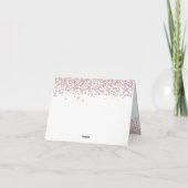 Chic Roos Gold Diamond Glitter Monogrammed Bedankkaart (Achterkant)