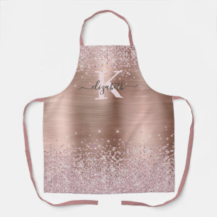 Chic Roos Gold Diamond Glitter Monogrammed Schort