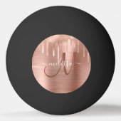 Chic Roos Gold Dripping Borhed Metal Blush Script Pingpongballen (Achterkant)