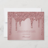 Chic Roos Gold Driving Glitter Hartelijk dank Bedankkaart (Achterkant)