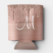 Chic Roos Gold Driving Glitter Metal Monogram Blikjeskoeler (Achterkant)