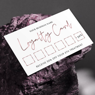 Chic Roos Gold Elegant Beauty Salon of Spa Stamp Klantenkaartje
