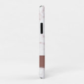Chic Roos Gold en White Marble Script Naam Case-Mate iPhone Case (Achterkant/rechts)