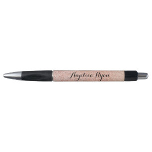 Chic Roos Gold Faux Glitter Kijk Pen