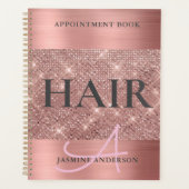 Chic Roos Gold Foil Hair Appointbook Planner (Voorkant)