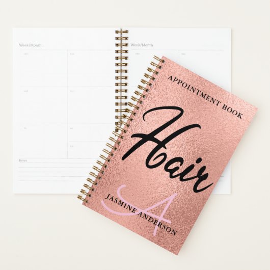 Chic Roos Gold Foil Hair Appointbook Planner (Display)