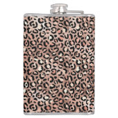 Chic Roos Gold Foil Leopard Print Speciaal Heupfles (Achterkant)