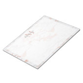 Chic Roos Gold Foil marble Monogram Notitieblok (Schuin)
