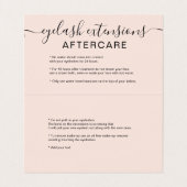 chic roos gold foil ombre blush eye aftercare visitekaartjes (Binnenkant ongevouwen)