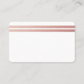 Chic Roos Gold Foil Stripes Evening Event Ticket (Achterkant)