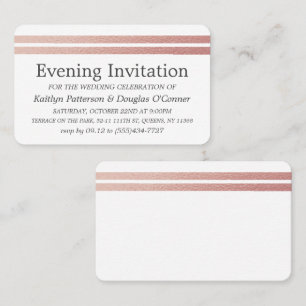 Chic Roos Gold Foil Stripes Evening Event Ticket