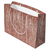 Chic Roos Gold Glam Tinsel Stripes Kerst Groot Cadeauzakje (Achterkant Gekanteld)