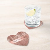 Chic Roos Gold Glam Tinsel Stripes Kerst Kartonnen Onderzetters (Insitu)