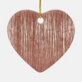 Chic Roos Gold Glam Tinsel Stripes Kerst Keramisch Ornament (Achterkant)