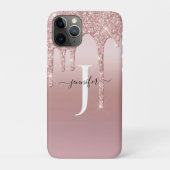 Chic Roos Gold Glitter Drivers Monogram Case-Mate iPhone Case (Achterkant)