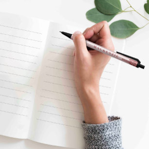 Chic Roos Gold Glitter Driving Luxe Zwarte Inkt Pen