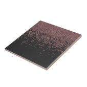 Chic Roos Gold Glitter Ombre Black Tegeltje (Zijkant)