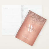 Chic Roos Gold Glitter Sparkle Monogram Name 2022 Planner (Display)