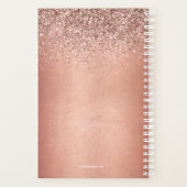 Chic Roos Gold Glitter Sparkle Monogram Name 2022 Planner (Achterkant)