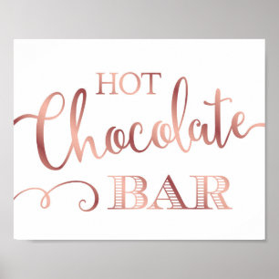 Chic Roos Gold HOT CHOCOLATE BAR Sign Print