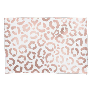 Chic Roos Gold Leopard Cheetah Animal Print Kussensloop
