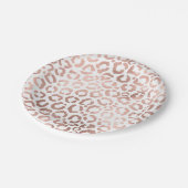 Chic Roos Gold Leopard Cheetah Animal Print Papieren Bordje (Gekanteld)