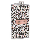 Chic Roos Gold Leopard print op maat Heupfles (Rechts)