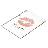 Chic Roos Gold Lips Makeup Artist Notitieboek (Linkerzijde)