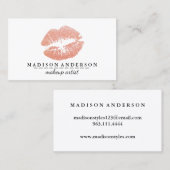 Chic Roos Gold Lips Makeup Artist Visitekaartje (Voorkant / Achterkant)