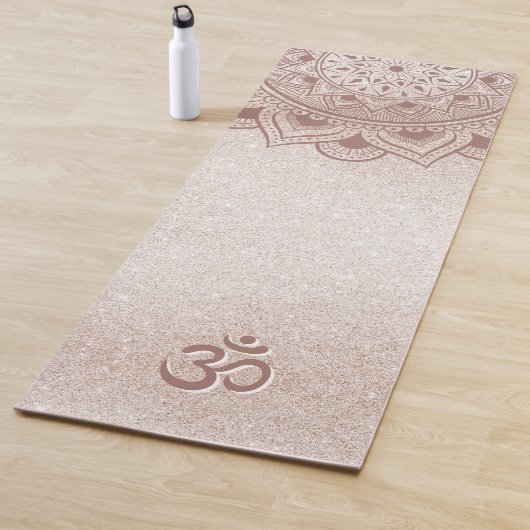 Chic Roos Gold Mandala Om Personal Yogamat (In situ)