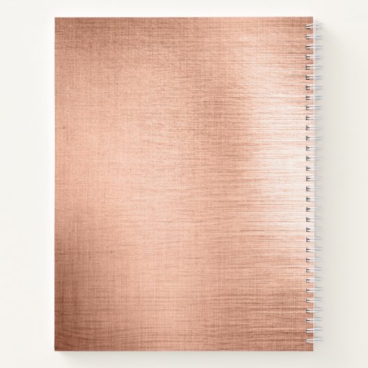 Chic Roos Gold Script Monogram Notitieboek (Achterkant)