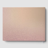 Chic Roos Gold Sparkle Elegant Wedding Gastenboek (Achterkant)