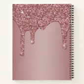 Chic Roos Gold Sparkle Glitter Drift Appointes Notitieboek (Achterkant)