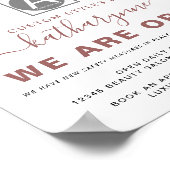 Chic Roos Gold Sparkle Glitter Drift Business Poster (Hoek)