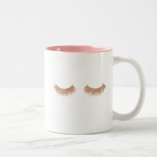 Chic Roos Gold Wimpers Koffie Mok