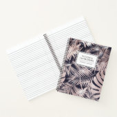 Chic Roos Goud Geometrisch Abstract Patroon Notitieboek (Binnen)