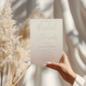 Chic Roos goud Kalligrafie Vrijgezellenfeest Folie Uitnodiging