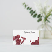 Chic Roos Gouden Glitter Lady Kapper Afsprakenkaartje (Staand voorkant)