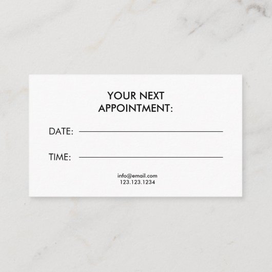 Chic Roos Gouden Glitter Vrouw Kapper Afsprakenkaartje (Achterkant)