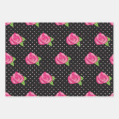 Chic Roos Print Gift Wrap Assortiment Inpakpapier Vel (Voorkant)
