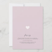 Chic rose bordée Love Heart Faire-part de mariage (Dos)