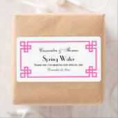 Chic rose chaud Cadre de clé grecque H Étiquette b (En situation)