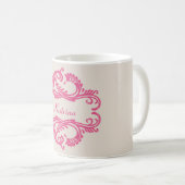 Chic rose Damask Mug (Devant droit)
