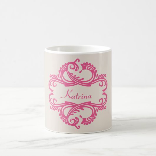Chic rose Damask Mug (Centre)