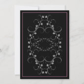 Chic rose et argent doux 16 Invitation (Dos)