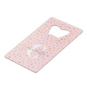 Chic rose et Gold Dots Nom du monogramme (Dos Angle)