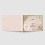 Chic rose et or Floral Mariage livre d'hôtes (Complet)